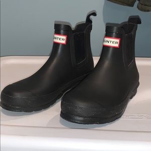 Hunter Black Chelsea Rain Boots